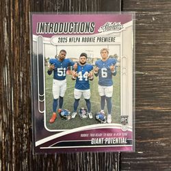 Jaxson Dart, Cam Skattebo And Abdul Carter Rookie Card