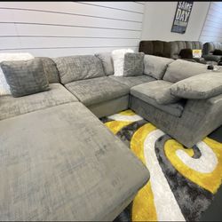 COMFY NEW LIMA SECTIONAL SOFA AND OTTOMAN SET ON SALE ONLY $799. IN STOCK SAME DAY DELIVERY 🚚 EASY FINANCING 