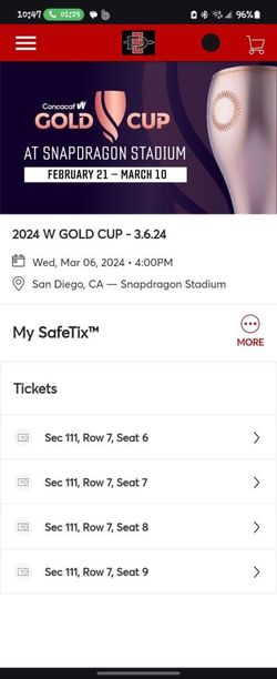 Women’s Soccer Match 8 Tickets