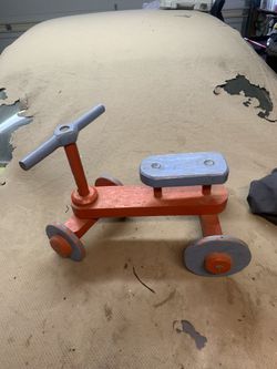 Old wooden toddler bike