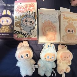 Lot of 4 Pop Mart La babubu Figures – 1 Sealed Wings of Fortune + 3 Open Box