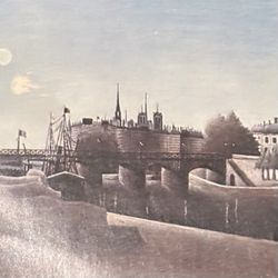 VUE DE L'ILE SAINT LOUIS Henri Rousseau Fine French Art Print Original Vintage COA Certificate of Authenticity Antique Italy Printed 1975 Collectible