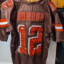 Josh Gordon Signed Cleveland Browns #12 Custom Leaf Pattern Jersey JSA Autograph
