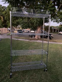Shelf with casters dim 48”x18”x66”