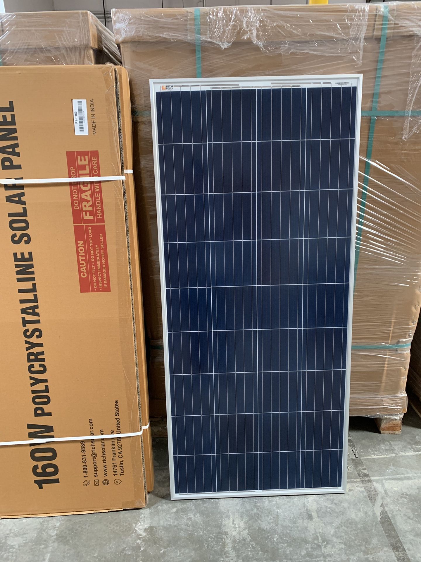 RICH SOLAR 160 Watt 12 Volt Polycrystalline Solar Panel
