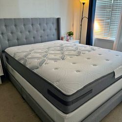 Modern Upholstered Bed  Twin Full Queen King and mattress