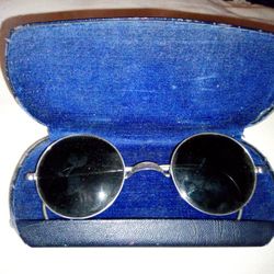 Cool Vintage Round Glasses With Case