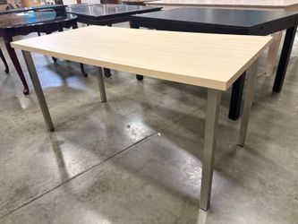 Classic Rectangular Dining Table with Metal Legs