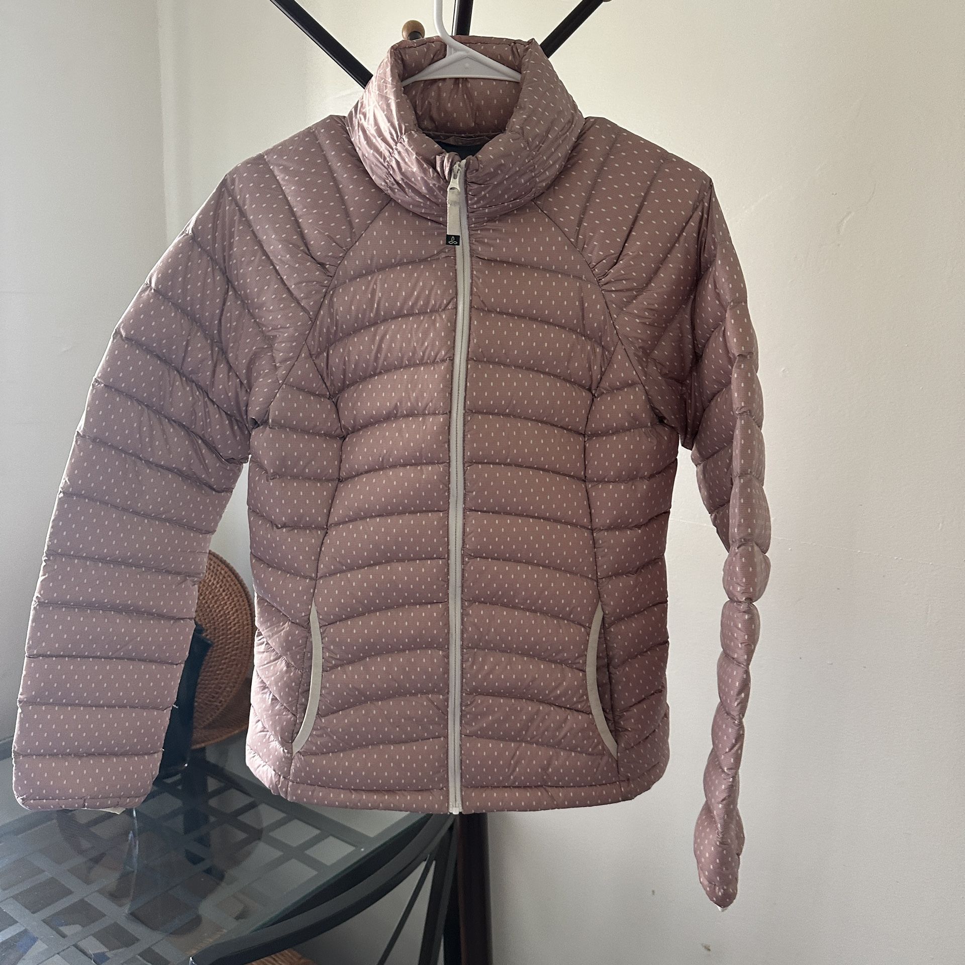 prAna Women's XS Lyra Winter Down Jacket Coat $159 Retail Water Resistant Pink