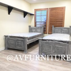 2 Twin Beds And 2 Mattresses 