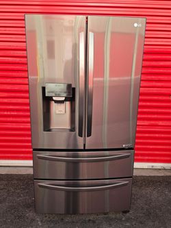 NICE LG BLACK STAINLESS ⚫️ STEEL FRIDGE