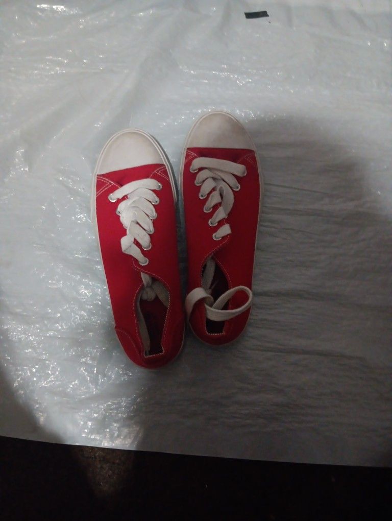 Worn Red Old Converse
