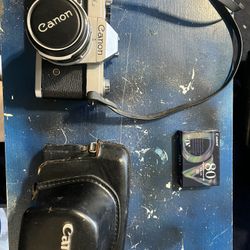 Vintage Canon Film Camera + Lens + MiniDV Tape