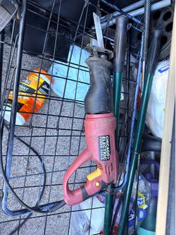 a Chicago Electric 6 Amp Variable Speed Rotating Handle Reciprocating Saw