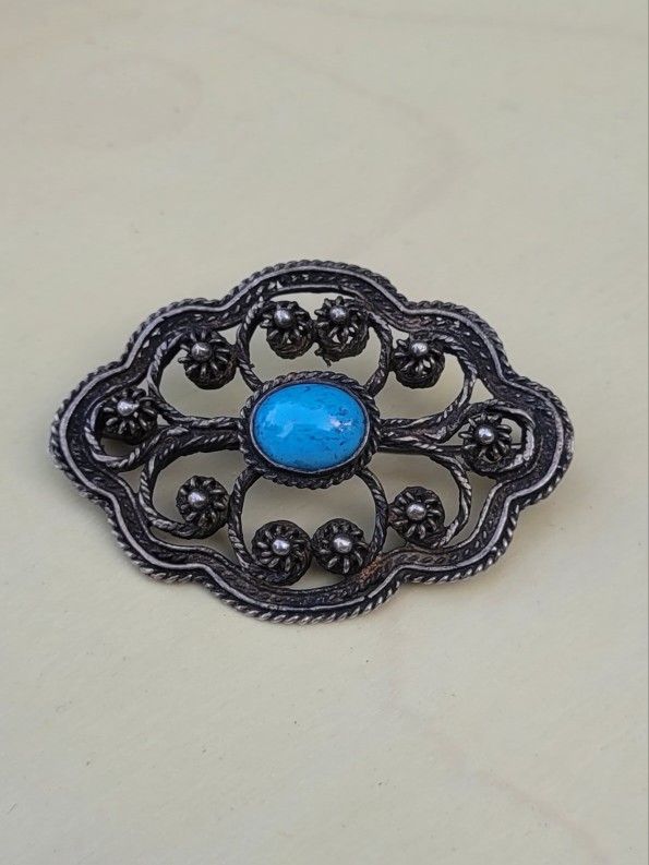 Vintage Sterling Silver Brooch
