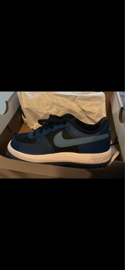 Nike Force 1 low black court blue white and Dutch blue size 12.5 c