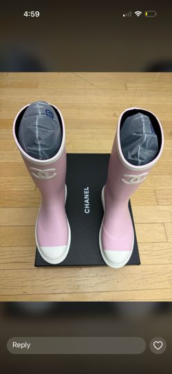 Chanel rain boots