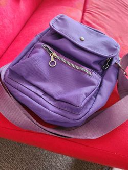 Purple crossbody purse