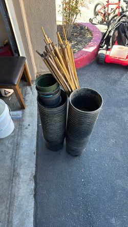 Plant Pots And Bamboo