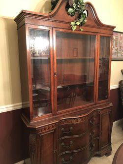 Moving sale- Antique China cabinet in cherry wood