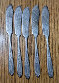 Antique Oneida COMMUNITY 1921 GROSVENOR Butter Spreader 6 1/4", Set of 8