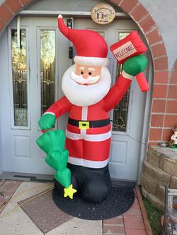 6.5FT Inflatable Santa Claus Christmas Yard Decoration