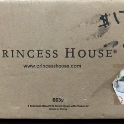 Stainless Steel 9Qt  Dutch Oven With Glass Lid From Princes House 