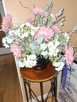 Accent  silk Flower  Aragement and 16x36 stand