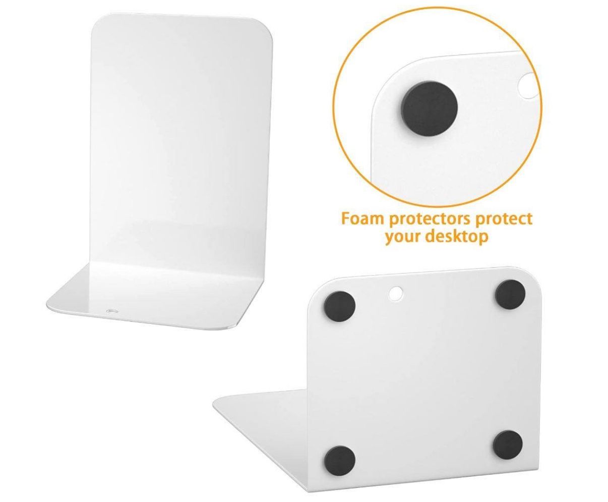 White Metal Bookends