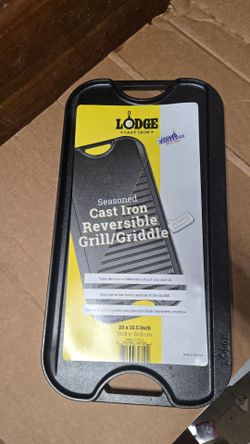 Lodge Pro-Grid Reversible Grill/Griddle, PFAS-Free, 20 x 10.5 Inches
Dual-Sided Reversible Cast Iron