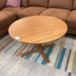SCAN DESIGN Round Teak Coffee Table (AS IS)