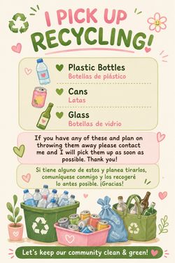 ♻️ FREE Recycling Pickup – Bottles, Cans & Glass