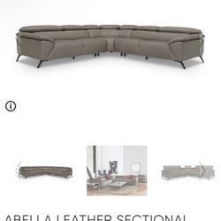 ABELLA LEATHER SECTIONAL -ITALIAN COUCH 