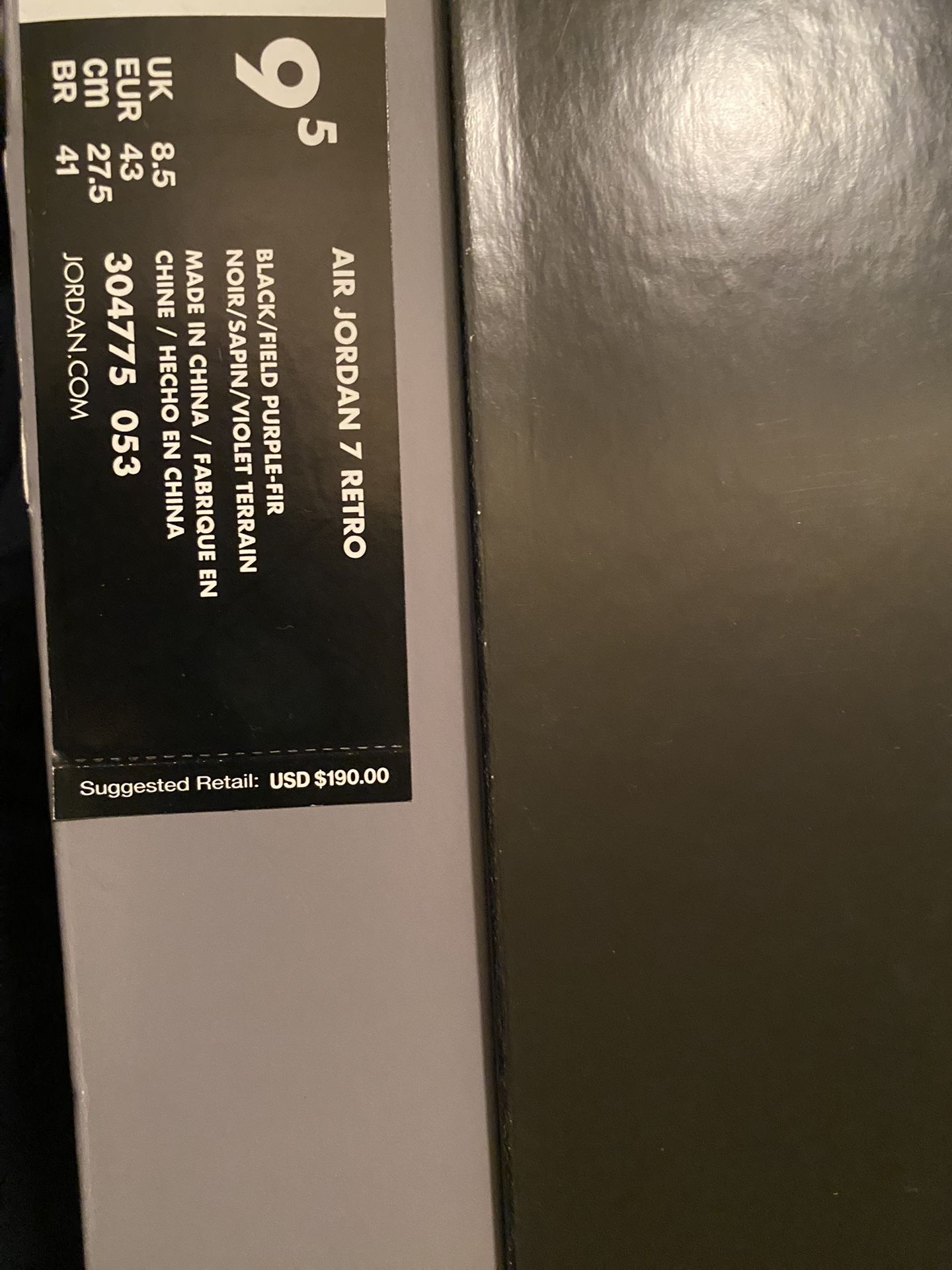 Air Jordan 7 Retro Blk And Purple