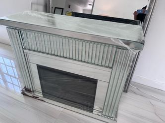 TV stand with fireplace