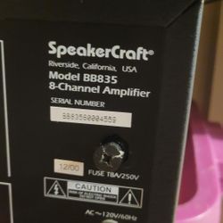SpeakerCraft 8 Channel Amplifier