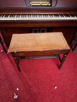 PIANO & bench 59"w x 8"deep x 47 1/2"tall bench; cross streets are Arapaho & Waterview