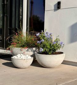 Concrete Planters Set