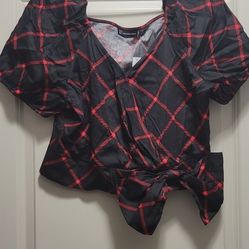 Plaid Bow Shirt