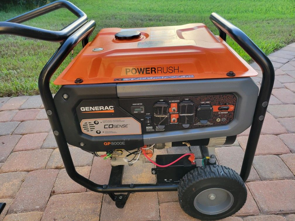 Generator Generac GP8000E Power Rush Portable for Sale in Fort