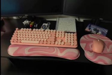 Light Pink Keyboard & Mouse