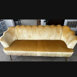 Gold Clamshell Sofa