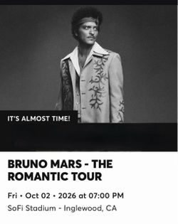 Bruno’s mars tickets