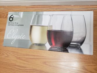 Elysee 6 Pcs Stemless Wine Glasses 15 oz