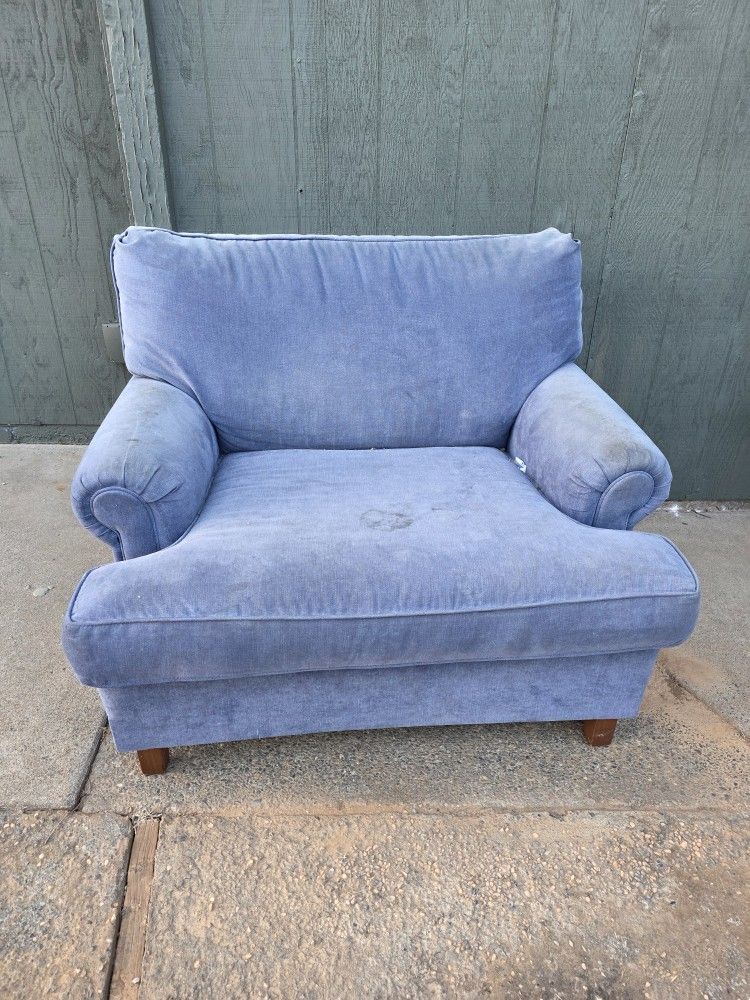 Oversized Blue Chair