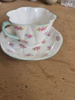 Teacup and saucer set by Shelley Potteries
