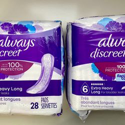 Always Discreet extra heavy long pads 