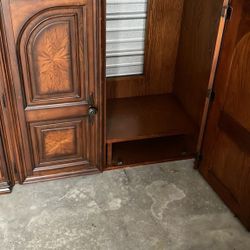 Mahogany armoire With Chest Of Drawers 