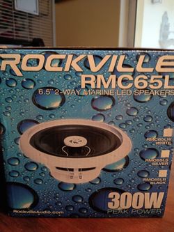 NEW. Rockville Marine led speakers.