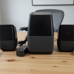 OBO Command! Lot Of 3 - Insignia Voice, Voice-Activated Speakers with Google Assistant Built-In, Black